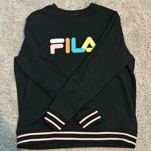 Fila sweatshirt vintage rainbow embroidered lettering.